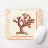 赤サンゴ貝縁ど殻 マウスパッド (マウス)