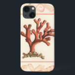 赤サンゴ貝縁ど殻 iPhone 13ケース<br><div class="desc">クリームモダン色の背景で今日この作品を入手。この作品には、赤い網掛けの珊瑚が含まれており、非常に鋭く鮮やかな装飾のコンチシェルである。それはコンテンポラリーあなたが行こうとしている航海のテーマのあらゆるタイプに最適な芸術作品である。</div>