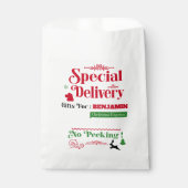 赤サンタクロス北極配達メリークリスマス フェイバーバッグ (正面)