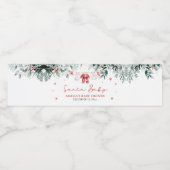 赤サンタベビークリスマスベビー衣服赤ちゃんシャワー ペットボトルラベル (シングルラベル)