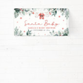 赤サンタベビークリスマスベビー衣服赤ちゃんシャワー 横断幕 (インサイチュ)