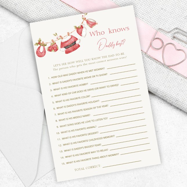 赤サンタ服ベビーシャワーパパ最高のゲーム (クリエイターアップロード済み)