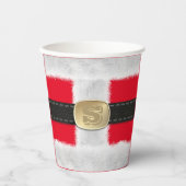 赤サンタ衣装クリスマスホリデー紙カップ 紙コップ (正面)