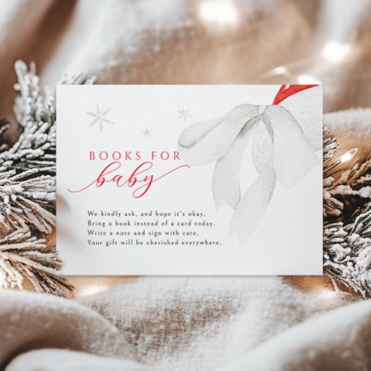 赤サンタ赤ちゃんシャワーベビー エンクロージャーカード