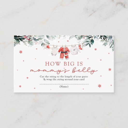 赤サンタ・クリスマスママのベリーゲームの大きさ エンクロージャーカード (正面)