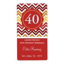 赤シェブロンワインラベル(375 ml)