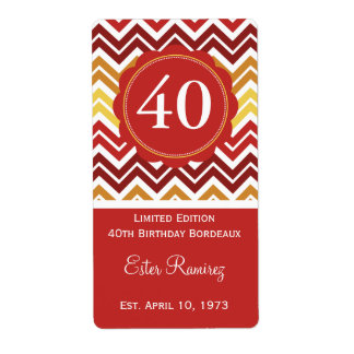 赤シェブロンワインラベル(375 ml) ラベル