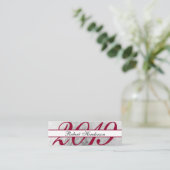 赤シックエレガントシルバークラシックインサート卒業 コーリングカード (スタンド正面)