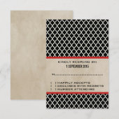 赤シッククローバー応答カード 出欠カード (正面/裏面)