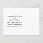 赤シックSteampunk写真Save the Dateはがき 案内ポストカード (裏面)