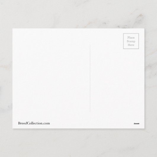 赤シベリアのハスキー犬いけなのクリスマス シーズンポストカード (裏面)