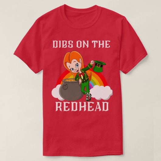 赤シャツのディブおもしろいスSt patricks dayNo Tシャツ (デザイン正面)