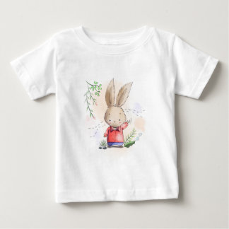 赤シャツのバニー ベビーTシャツ
