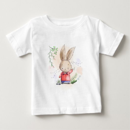 赤シャツのバニー ベビーTシャツ (正面)