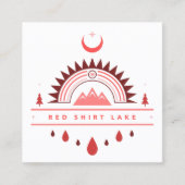 赤シャツ湖アラスカ虹月 スクエア名刺 (正面)