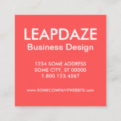 赤シャツ湖アラスカ虹月 スクエア名刺 (裏面)