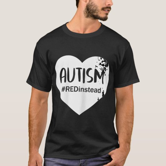 赤シャツ、赤シャツ、自閉症 Tシャツ (正面)