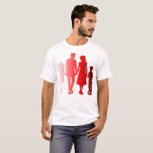 赤シルエットマッチファミリーシャツ Tシャツ (正面フル)
