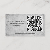 赤シルクと銀のスカルゴシック結婚スのウェブサイト エンクロージャーカード (裏面)