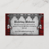 赤シルクと銀のスカルゴシック結婚スのウェブサイト エンクロージャーカード (正面)