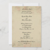 赤シルクアンドパーチメントゴシック結婚式招待状 セーブザデート (裏面)