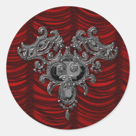 赤シルク結婚ゴシック ラウンドシール