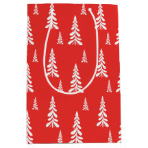 赤シンプルいクリスマスクリスマス松の木の雪のパターン