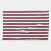 赤シンプルい縦ストライプ線 キッチンタオル (横)