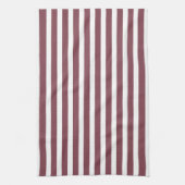 赤シンプルい縦ストライプ線 キッチンタオル (縦)