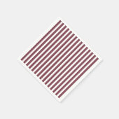 赤シンプルい縦ストライプ線 スタンダードカクテルナプキン (角)