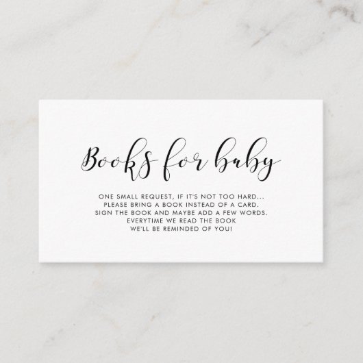 赤シンプルちゃんエレガントシャワーブックリクエストカード エンクロージャーカード (正面)