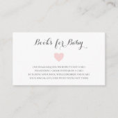 赤シンプルちゃんシャワー用かわいいピンクのハートガールブック エンクロージャーカード (正面)