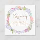 赤シンプルちゃんシャワー用のボホサボサボサボテン砂漠の本 エンクロージャーカード (正面)