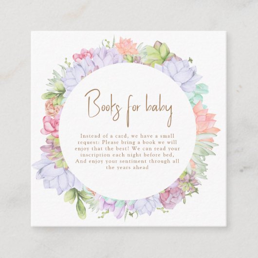 赤シンプルちゃんシャワー用のボホサボサボサボテン砂漠の本 エンクロージャーカード (正面)