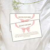 赤シンプルちゃんシャワー用ピンクヴィンテージボウブック エンクロージャーカード