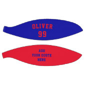 赤シンプルと青の名前番号引用文 バスケットボール (パネル)