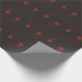 赤シンプルと黒のエレガントクリスマス ラッピングペーパー (角)