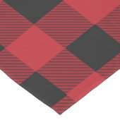 赤シンプルと黒の ロングテーブルランナー (コーナー)