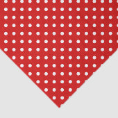 赤シンプルにシックな白水玉模様パターン 薄葉紙 (詳細)