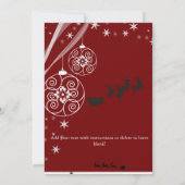 赤シンプルのクリエレガントスマスパーティの招待状 招待状 (裏面)