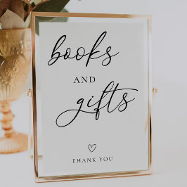 赤シンプルん坊のシャワー本とギフトサイン ポスター