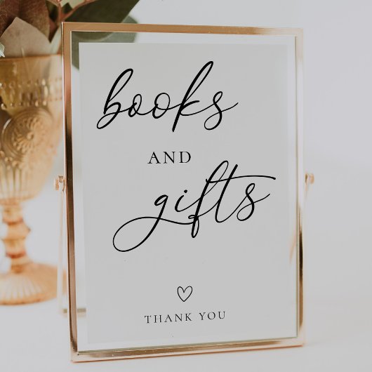 赤シンプルん坊のシャワー本とギフトサイン ポスター