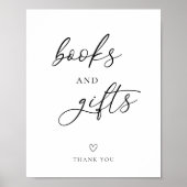 赤シンプルん坊のシャワー本とギフトサイン ポスター (正面)