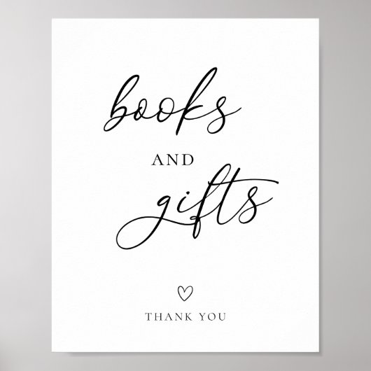 赤シンプルん坊のシャワー本とギフトサイン ポスター (正面)