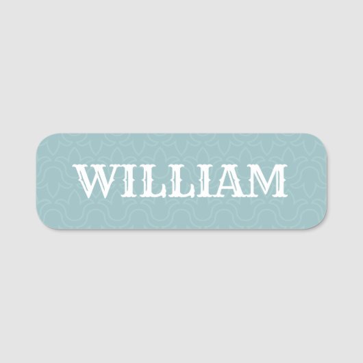 赤シンプルん坊の青い名パーソナライズされた前  名札 (正面)