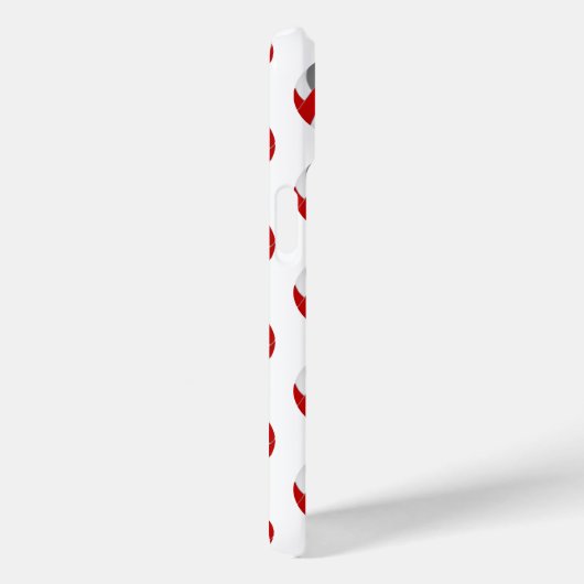 赤シンプルグレーのバレーボールモノグラムの模様 Case-Mate iPhoneケース (裏面 / 右)