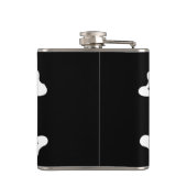 赤シンプルバンドナを持つスカル笑顔の海賊 フラスク (裏面)