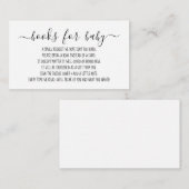 赤シンプルミニマルちゃんシャワー用の台本モダン エンクロージャーカード (正面/裏面)