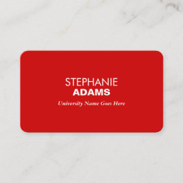 赤シンプルモダン大学院大学 コーリングカード