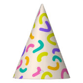 赤シンプルモダン緑の散水誕生日パーティー パーティーハット (左)